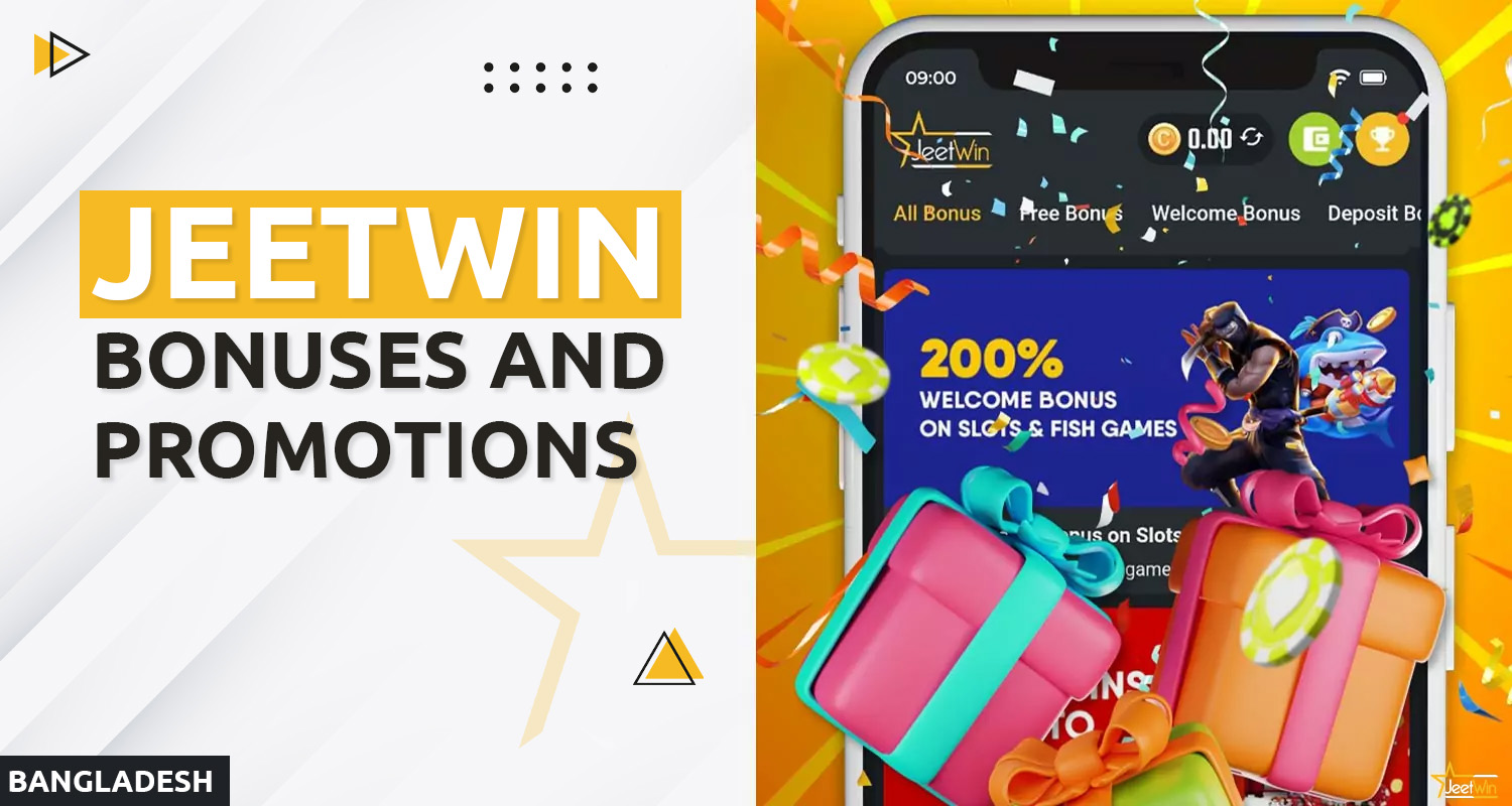 Bonuses and promotions available at Jeetwin online casino app 